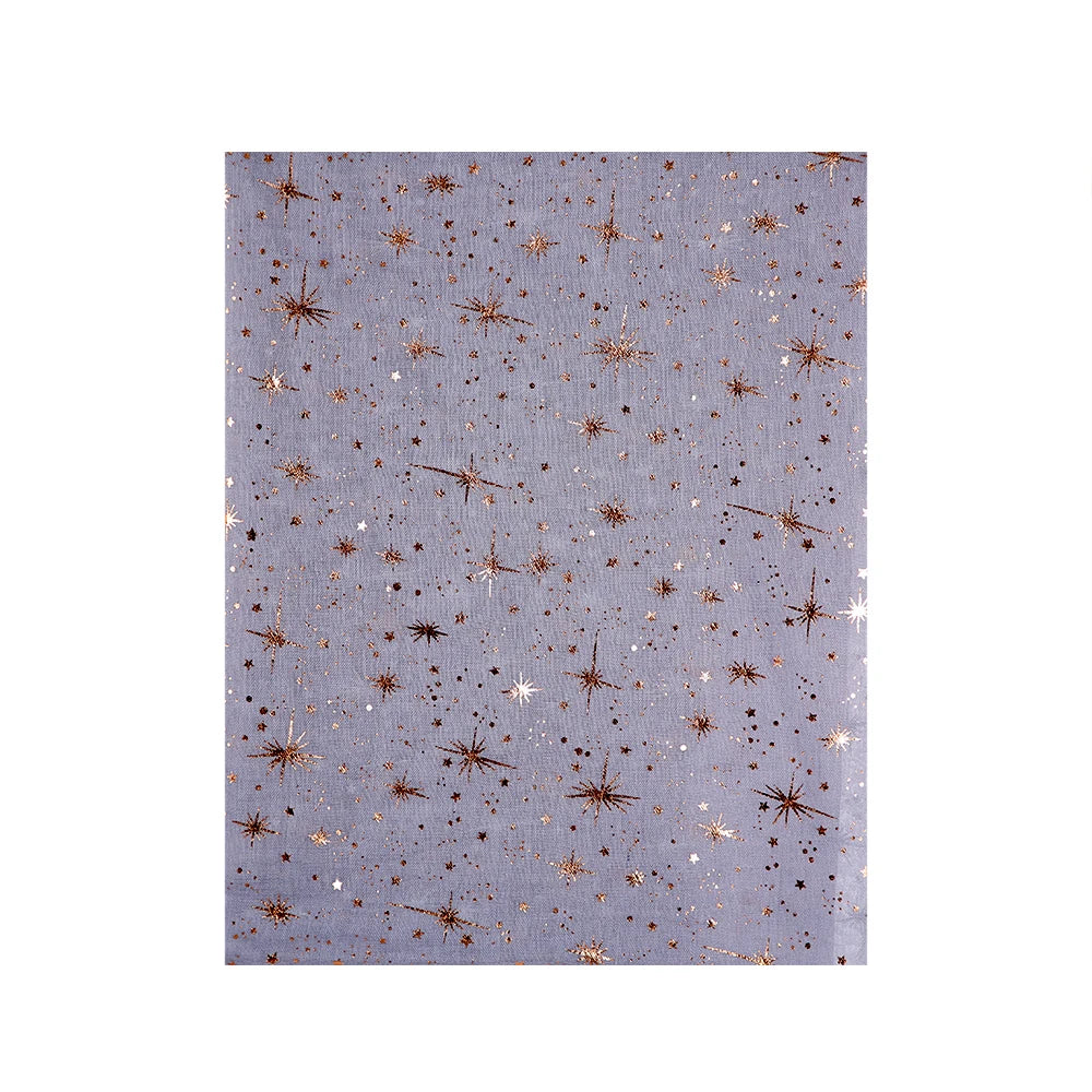 NovaDrop Co. Galaxy Star Print Scarf: Rose Gold Foil Shawl
