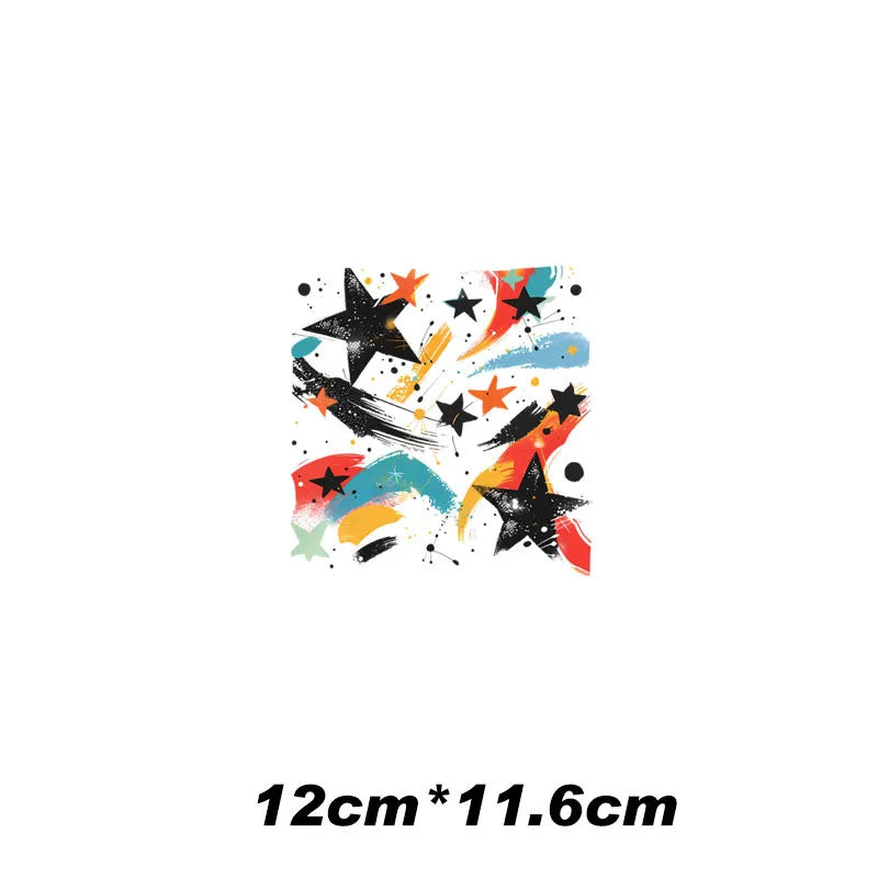 10 styles of galaxy planet puzzle 24cm &12cm Patch For Hoodie Heat Transfer For Clothes Thermo Sticker Iron on Vinyl For Clothes