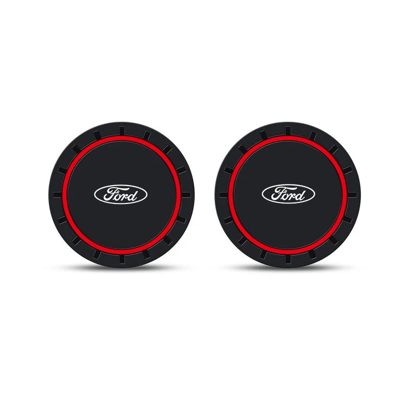 NovaDrop Co. Anti-Slip Car Coasters (2pcs) for Ford Ranger, Focus, Mondeo