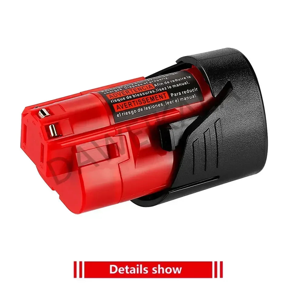 Replacement 12V Milwaukee M12 XC 3.0Ah Lithium-Ion Battery | Compatible with 48-11-2410, 48-11-2420, 48-11-2411 Cordless Tools