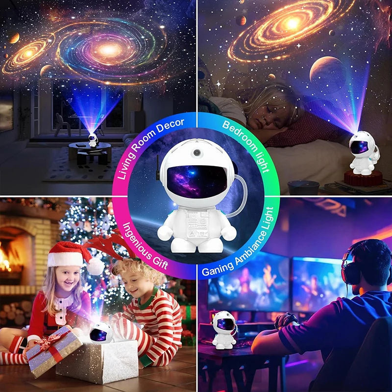NovaDrop Co. Astronaut Galaxy Projector: 12-Disc Planetarium Night Light