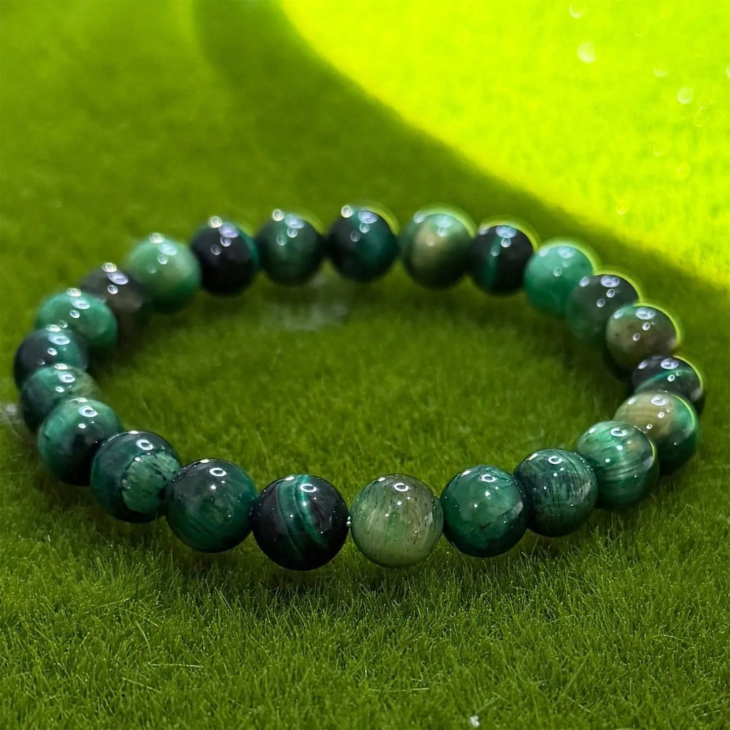 Natural Galaxy Tiger Eye Stone Bracelet 8mm Natural Stone Implies Wealth And Good Luck. It Can Be Used As A Gift For Family