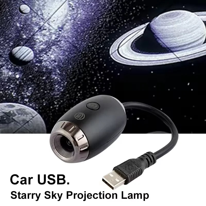 USB Car Roof Star Light | LED Starry Atmosphere Projector Decoration Night Light