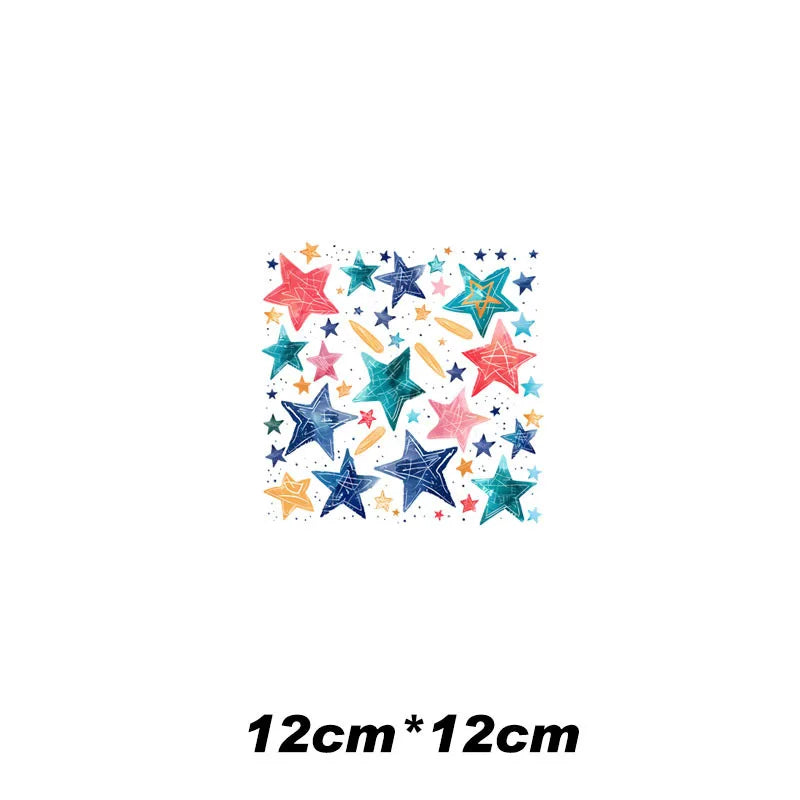 10 styles of galaxy planet puzzle 24cm &12cm Patch For Hoodie Heat Transfer For Clothes Thermo Sticker Iron on Vinyl For Clothes
