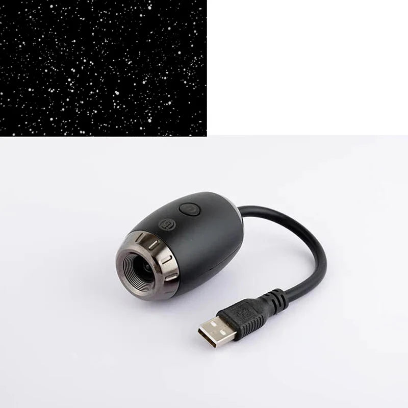 USB Car Roof Star Light | LED Starry Atmosphere Projector Decoration Night Light