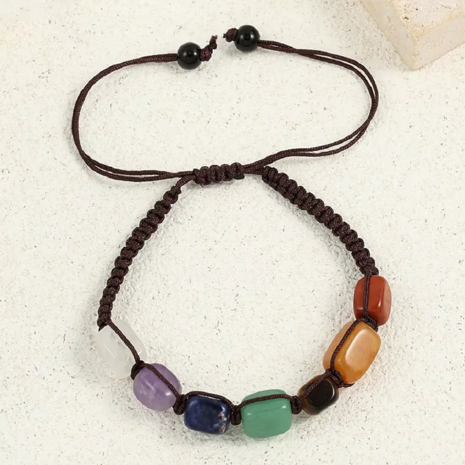 Uilz Creative American Agate Beaded Bracelet Women Men Style Personal Design Multi-colored Amethyst Planet WomenBracelet Jewelry