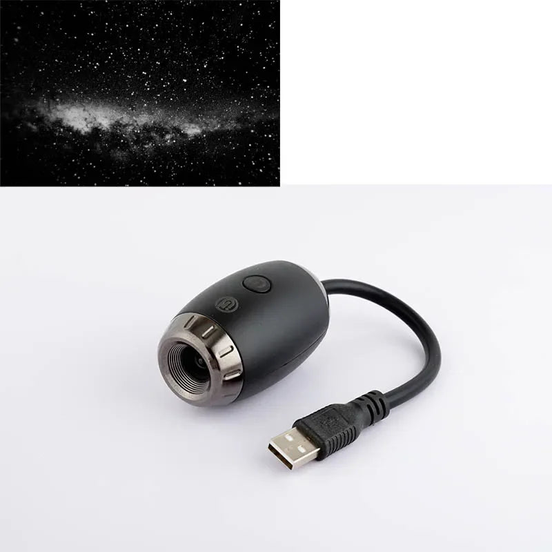 USB Car Roof Star Light | LED Starry Atmosphere Projector Decoration Night Light