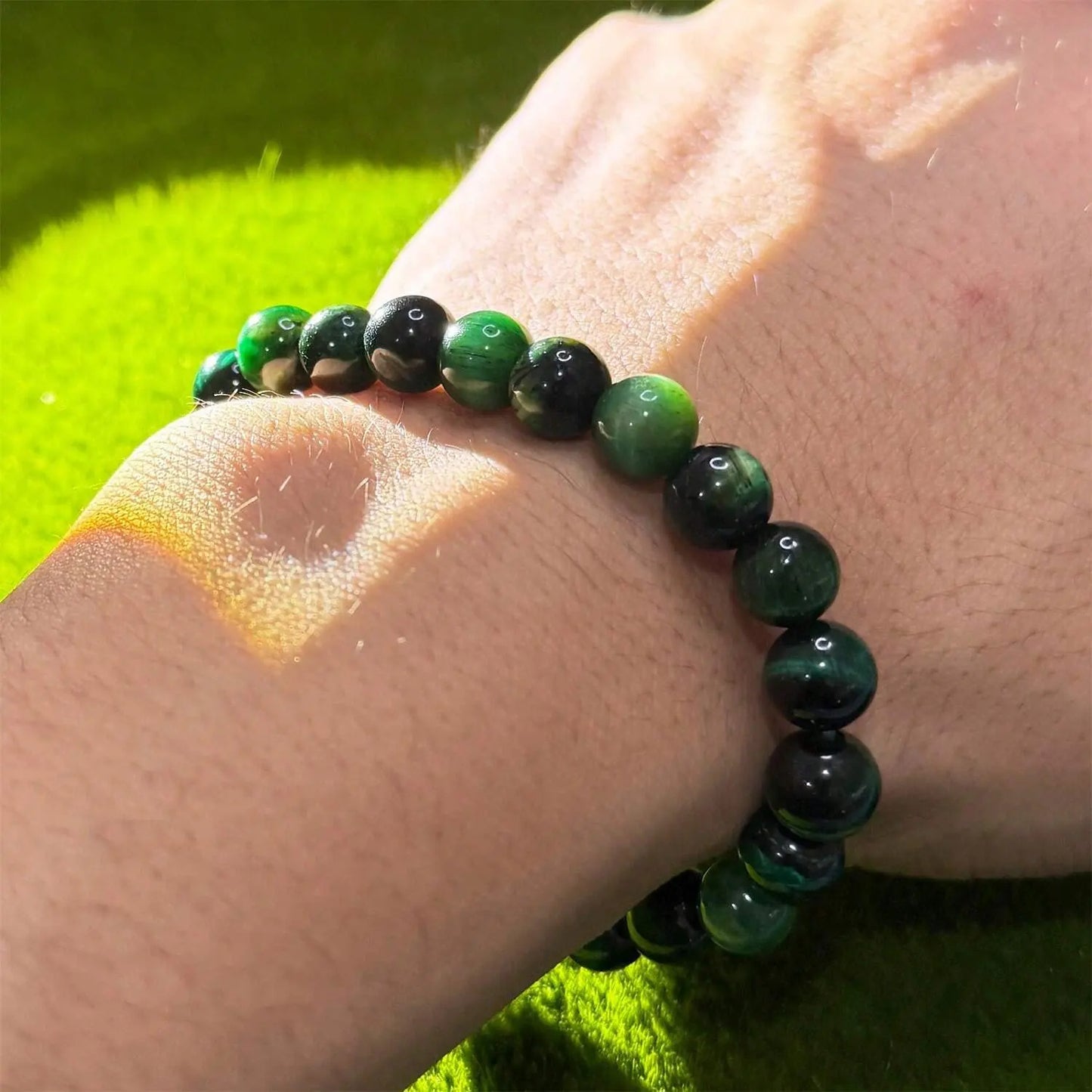 Natural Galaxy Tiger Eye Stone Bracelet 8mm Natural Stone Implies Wealth And Good Luck. It Can Be Used As A Gift For Family