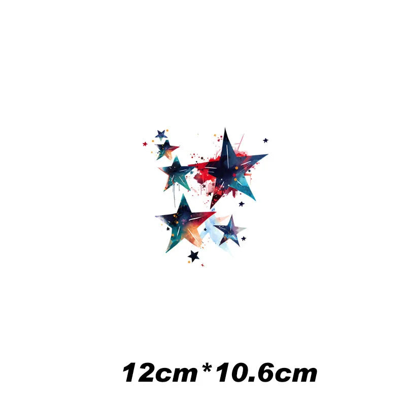 10 styles of galaxy planet puzzle 24cm &12cm Patch For Hoodie Heat Transfer For Clothes Thermo Sticker Iron on Vinyl For Clothes