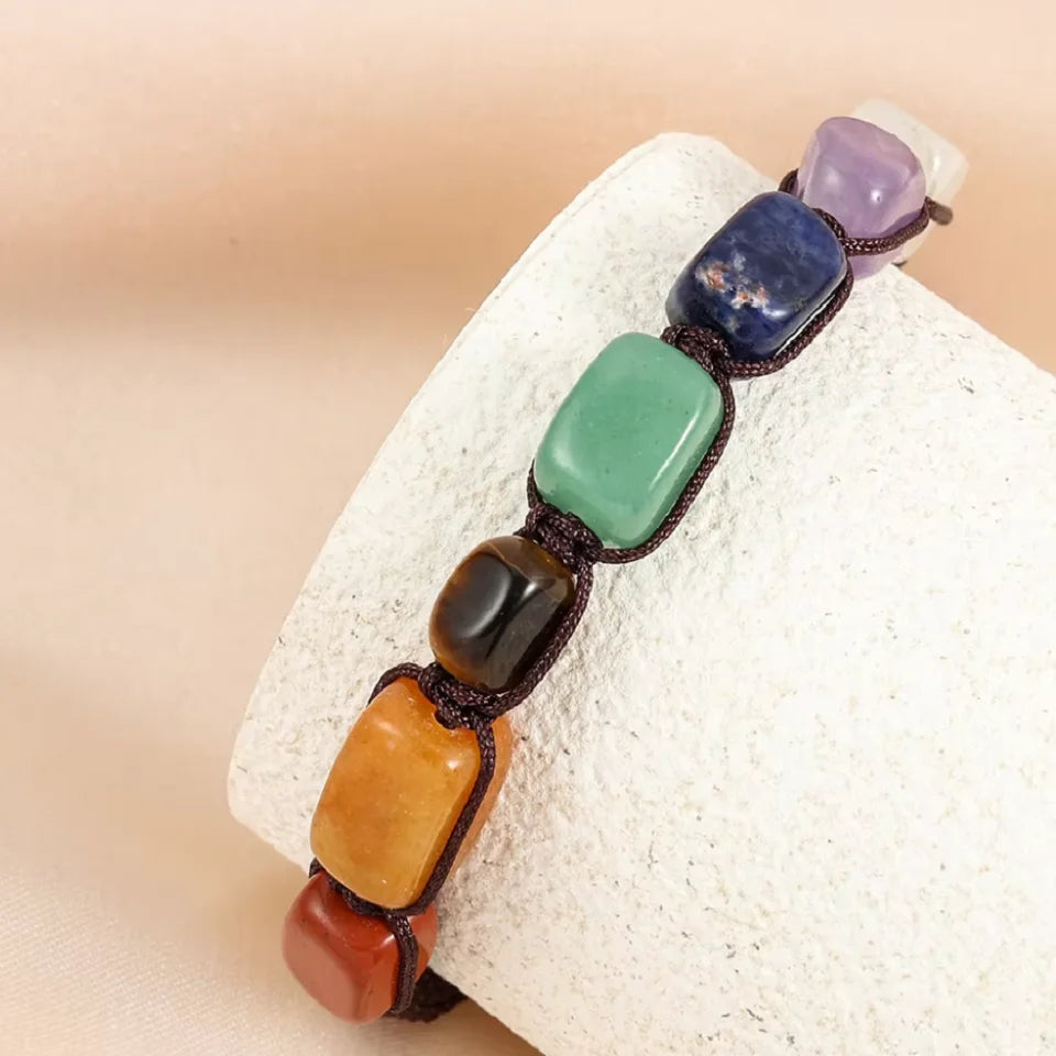 Uilz Creative American Agate Beaded Bracelet Women Men Style Personal Design Multi-colored Amethyst Planet WomenBracelet Jewelry