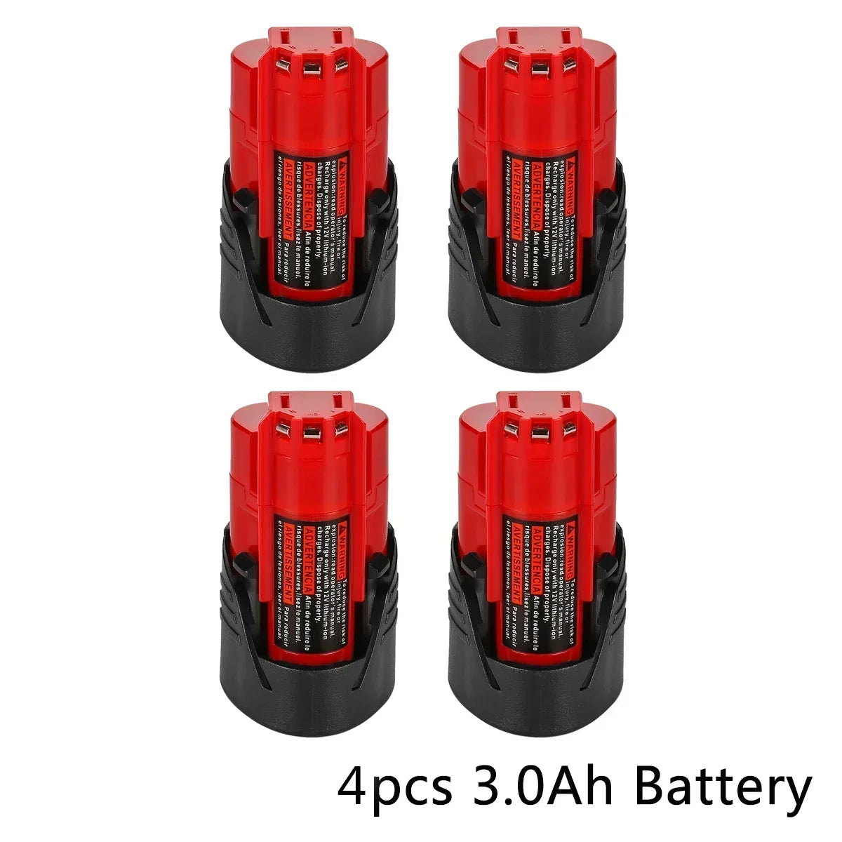 Replacement 12V Milwaukee M12 XC 3.0Ah Lithium-Ion Battery | Compatible with 48-11-2410, 48-11-2420, 48-11-2411 Cordless Tools